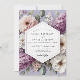 Invitation Mariage Fantaisie Florale de Lavande
