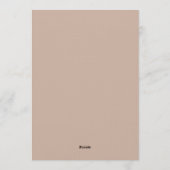 Invitation Mariage Fantaisie Florale Marron (Dos)
