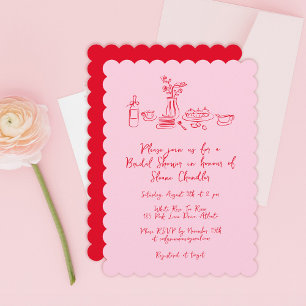 Invitation Mariage Fantaisiste à Gribouillis Dessiné à la Mai