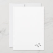 Invitation Mariage Fantaisiste au Dessin Main Quirky (Dos)