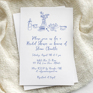 Invitation Mariage Fantaisiste avec Gribouillages et Dessins