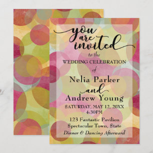 Invitation Mariage Fantaisiste Coloré   Vous êtes invité en N