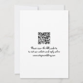 Invitation Mariage fantaisiste de gribouillage QR (Dos)