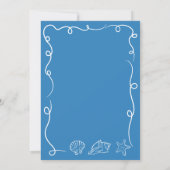 Invitation Mariage fantaisiste dessiné à la main sur la plage (Dos)
