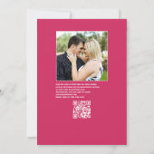 Invitation Mariage Fantaisiste Floral Fiesta Photo et Code QR (Dos)