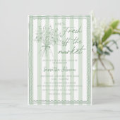 Invitation Mariage fantaisiste frais débarqué du marché (Debout devant)