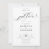 Invitation Mariage Fantaisiste Script Rien de Fantaisie Juste (Devant)