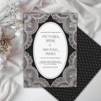 Mariage Fantaisiste Vintage Broderie Anglaise Noir