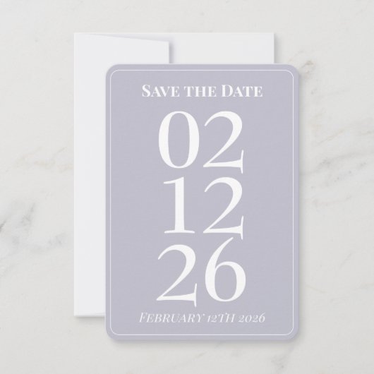 Invitation Mariage Fantaisiste Violet Lavande Enregistrer la  (Devant)