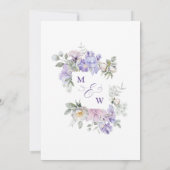 Invitation Mariage fantasque de jardin romantique floral (Dos)