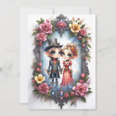 Invitation Mariage Fantastique d'Elfe Steampunk (Dos)