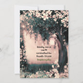 Invitation Mariage Fantastique en Forêt Enchantée Rose (Dos)