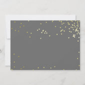Invitation Mariage Faux Gold Foil Confetti (Dos)