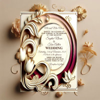Mariage Faux Tulipe Mûre Baroque Grandeur Or