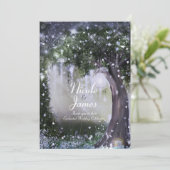 Invitation Mariage féerique dans une forêt enchantée de lavan (Debout devant)