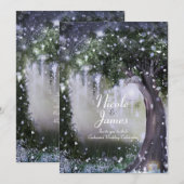 Invitation Mariage féerique dans une forêt enchantée de lavan (Devant / Derrière)