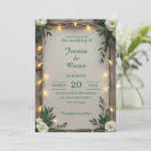 Invitation Mariage Féérique Rustique (Debout devant)