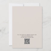 Invitation Mariage ferns & fleurs | Boho taupe chaud doux + Q (Dos)