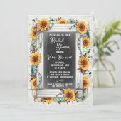 Invitation Mariage Fête de douche Fleur de soleil Citrouille  (Debout devant)