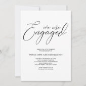 Invitation Mariage Fête de Fiançailles Écriture de Scénario (Devant)