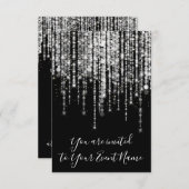 Invitation Mariage Fête des mariées Pastel Chaînes Noir Blanc (Devant / Derrière)