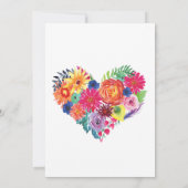Invitation Mariage Fête Florale Aquarelle (Dos)