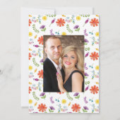 Invitation Mariage Fête Florale Aquarelle (Dos)