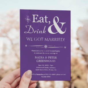 Invitation Mariage Fête Manger Boire Nous nous sommes mariés