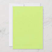 Invitation Mariage Feuillage Aquarelle Citron Vert (Dos)