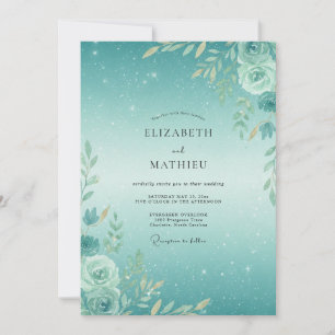 Invitation Mariage Feuillage Aquarelle Mousse de Mer