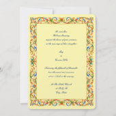 Invitation Mariage Feuillage Couleur Baroque Rétro Rococo 168 (Devant)