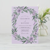 Invitation Mariage Feuillage Feuilles d'Orchidée (Debout devant)