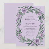 Invitation Mariage Feuillage Feuilles d'Orchidée (Devant / Derrière)