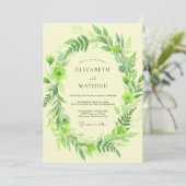 Invitation Mariage Feuillage Fougère Beurre (Debout devant)