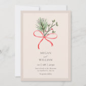Invitation Mariage feuille (Devant)