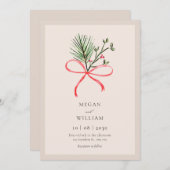 Invitation Mariage feuille (Devant / Derrière)