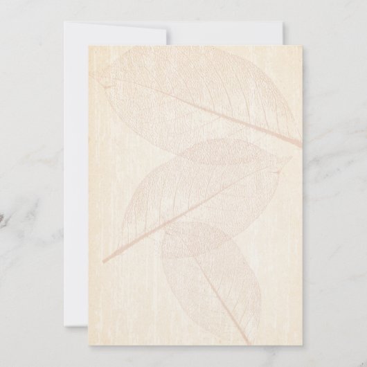 Invitation Mariage Feuille arc-en-ciel (Dos)