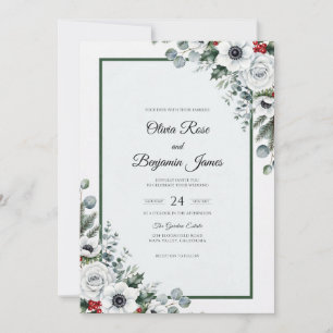 Invitation Mariage feuille blanche de Bourgogne