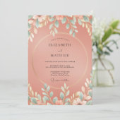 Invitation Mariage feuille cannelle (Debout devant)