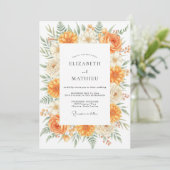 Invitation Mariage feuille d'Amber Dahlia (Debout devant)