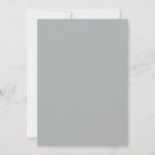 Invitation Mariage Feuille d'Argent sur Fond Ardoise (Dos)
