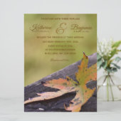Invitation Mariage Feuille d'Automne (Debout devant)