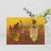 Invitation Mariage Feuille d'automne (Debout devant)
