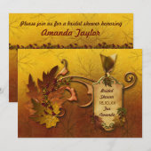 Invitation Mariage Feuille d'automne (Devant / Derrière)