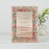 Invitation Mariage Feuille d'Automne Cuivre (Debout devant)
