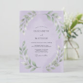 Invitation Mariage Feuille de Améthyste de Jardin (Debout devant)