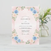 Invitation Mariage Feuille de Buvard Ivory (Debout devant)