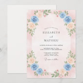 Invitation Mariage Feuille de Buvard Ivory (Devant / Derrière)