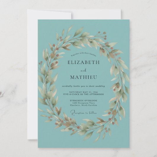 Invitation Mariage Feuille de Canard (Devant)