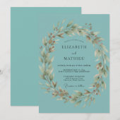 Invitation Mariage Feuille de Canard (Devant / Derrière)
